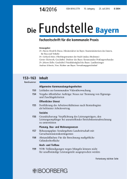 Die FundstelleBayern - Richard Boorberg Verlag
