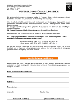 Info und Anmeldeformular