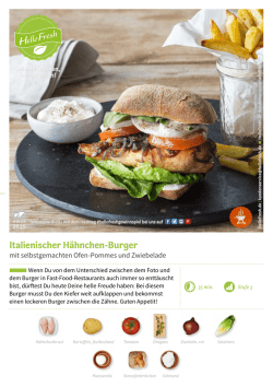 Italienischer H&auml;hnchen-Burger mit selbstgemachten