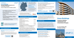 Innovative Geb&auml;ude und Quartiere mit erneuerbaren Energien