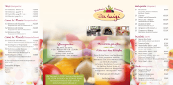 Speisekarte Flyer - Trattoria und Pizzeria da Luigi