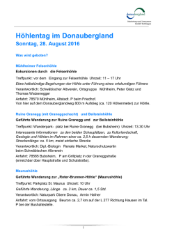 Donaubergland H&ouml;hlentag 2016 Programm (2)