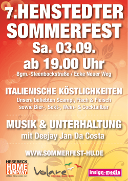 Flyer Downloaden - Henstedter Sommerfest