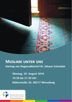 Muslime unter uns - Kirchenkreis Merseburg
