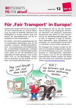 Fair Transport` in Europa!