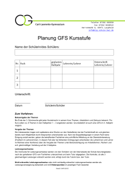 GFS Planung