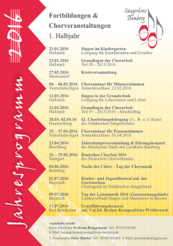 jahresprogramm 2013 - Fr&auml;nkischer S&auml;ngerbund