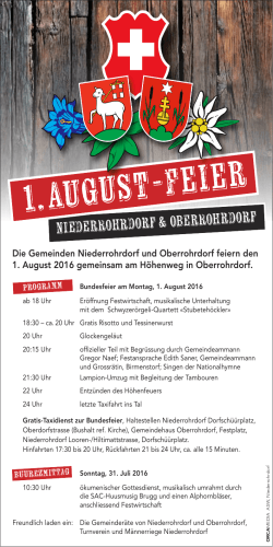 1.august-feier - Gemeinde Niederrohrdorf
