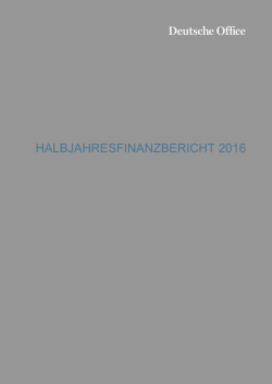 HALBJAHRESFINANZBERICHT 2016