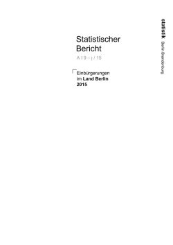 Einb&uuml;rgerungen im Land Berlin 2015