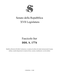 Senato della Repubblica XVII Legislatura Fascicolo Iter DDL S. 1774