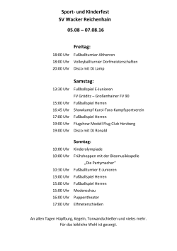 Programm - SV Wacker Reichenhain