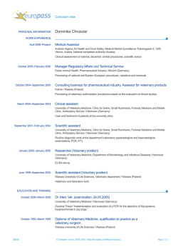 Dominika Chrusciel - European Medicines Agency