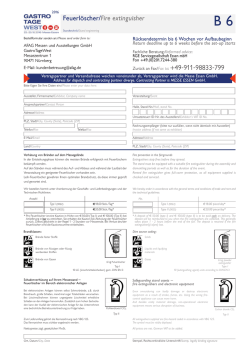 Feuerl&ouml;scher/Fire extinguisher Zur&uuml;ck an Fax/Fax to