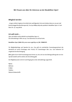 Mitgliedsantrag - Neuköllner Oper