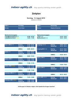 Zeitplan - indoor