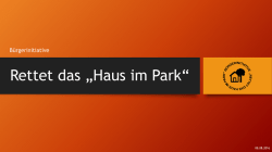 BROSCHÜRE kurz - rettet Haus im Park