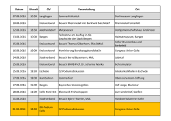 Übersicht Veranstaltungen CDU-Kreisverband Celle