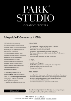 Fotograf - Park Studio AG