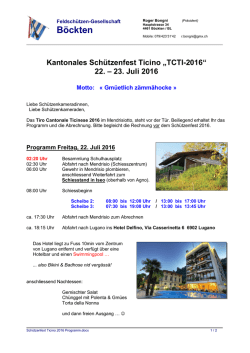 Kantonales Schützenfest Ticino „TCTI-2016“ - FSG