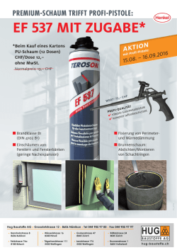 EF 537 mit ZugabE - Hug Baustoffe AG