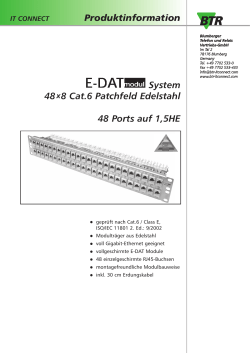 IT CONNECT Produktinformation System 48x8 Cat.6 Patchfeld