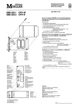 EBE 223.1, CPU-W, EBE 223.3, CPU-B