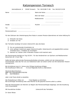 Katzenpension Tornesch - tierarzt