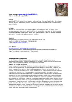 Impressum www.catsitting8707.ch