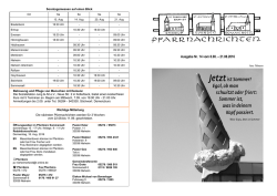 Ausgabe Nr. 14 vom 8.08. – 21.08.2016 - Pfarrgemeinde