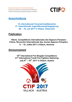 Ausschreibung - CTIF-VILLACH-2017