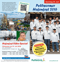 Pellwormer Hafenfest 2016