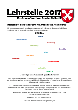 Lehrstelle 2017 Kaufmann/Kauffrau E