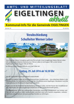 EIGELTINGEN AMTS- UND MITTEILUNGSBLATT Kommunal