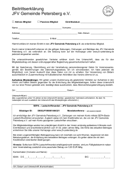 Beitrittserklärung JFV Gemeinde Petersberg e.V.
