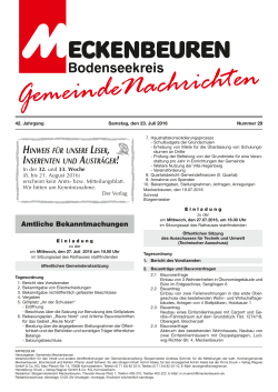 Ausgabe 29 - Gemeinde Meckenbeuren