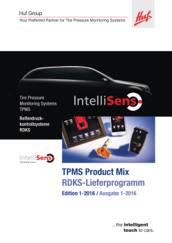 TPMS Product Mix RDKS-Lieferprogramm
