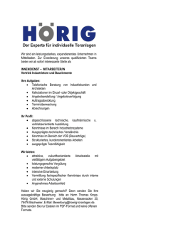 INNENDIENST &ndash; MITARBEITER/IN - H&Ouml;RIG GmbH