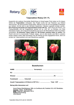 Tulpenaktion Rotary CH / FL Bestellschein