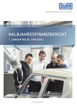 Halbjahresfinanzbericht H1 2016