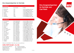 Ihre Ansprechpartner im Vertrieb von Carl Roth