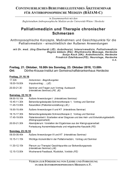 vorläufiges Programm Palliativmedizin - BÄfAM-C