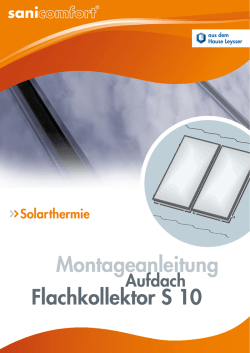 Montageanleitung - sanicomfort aus dem Hause Leysser
