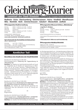 Gleichberg-Kurier 06/2016