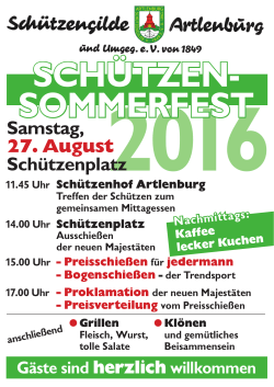 Samstag, 27. August Schützenplatz