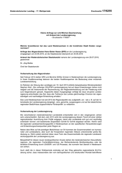 Drucksachen allgemein - Nieders&auml;chsischer Landtag