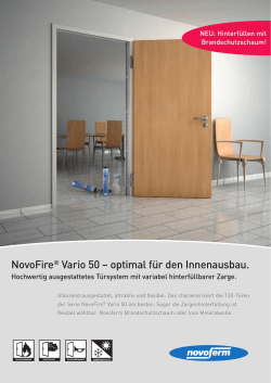 NovoFire® Vario 50 – optimal für den Innenausbau.