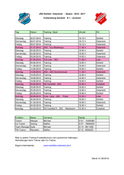 Vorbereitung B1 JSG Darfeld_Osterwick Saison 16-17