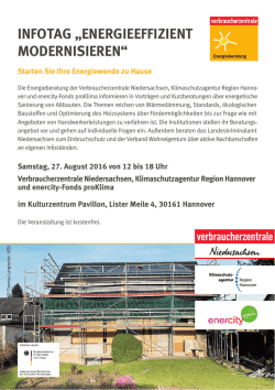 infotag &bdquo;energieeffizient modernisieren&ldquo;