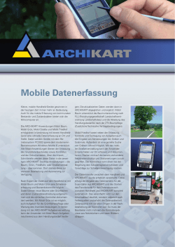 Mobile Datenerfassung - ARCHIKART Software AG